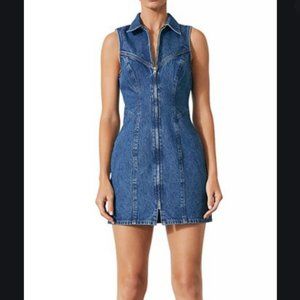 GRLFRND Collette Denim Dress NWT